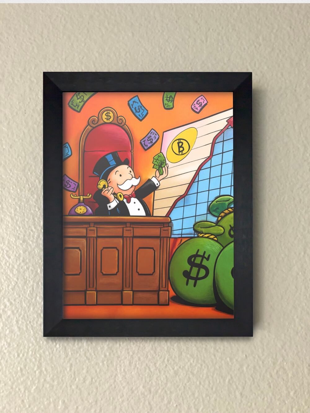 Monopoly Street Art Wall Art – Motivational Pop Art Framed Print